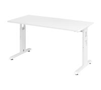MEGA 614 W | Bureau - réglable en hauteur Blanc/Blanc 140 x 67