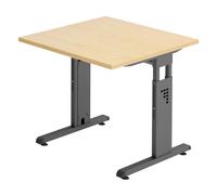 MEGA 8 G | Bureau 80 x 80 réglable en hauteur Érable/Graphite