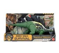 Mattel - Figurine de dinosaure - Grand Stégosaure Géants Féroces - 2 attaques, évolution - JKL85