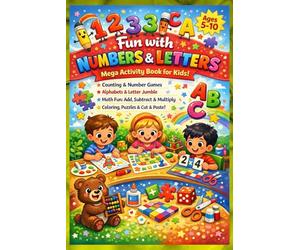 Mega All-in-one Activity Book for kids: The Ultimate 100 page Learning Activity Book with ABCs, 123s, Math, Coloring, Board games, Matching ... games & puzzles, Cut & Paste & Symmetry Fun