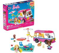 Mega Barbie Aventure En Camping-Car De Rêve Avec 2 Mini-Figurines, Jeu De Briques De Construction, 123 Pièces, Pour Enfant Dès 5 Ans, Gwr35