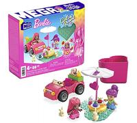 Mega Barbie Coffret de Construction Road Trip en Décapotable avec 2 Mini-poupées Barbie Color Reveal en 3 Parties à Assembler, 60 Briques et Accessoires, Jouet Enfant, Dès 4 Ans, HKF90