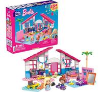 Mega Barbie La Maison de Malibu avec 2 Mini-Figurines, Jeu de Briques de Construction, 303 pièces, pour Enfant dès 5 Ans, GWR34