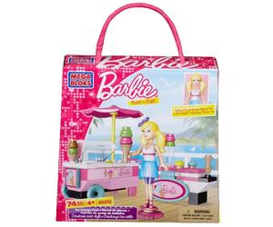 Mega Bloks - 80212 - Jeu De Construction - Barbie - Marchande De Crèmes Glacées