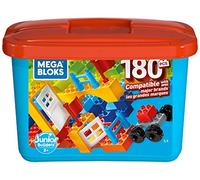 Mega Bloks boîte Junior Builders, Jeu de Construction, 180 Briques, pour Enfant et bébé dès 2 Ans, GJD22