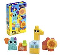 Mega Bloks Coffret de Construction sensoriel pour Les Tout-Petits avec 15 Gros Blocs de Construction et Blocs de Formes spéciales, Jouet Enfant, Dès 1 à 3 Ans, HKN42