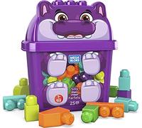 Mega Bloks First Builders boîte Opaque en Forme d'hippopotame, Jeu de Gros Blocs de Construction, 25 pièces, Jouet pour bébé et Enfant de 1 à 5 Ans, GRV21