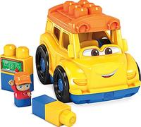 Mega Bloks First Builders Bus Scolaire, Voiture et Jeu de Construction, 6 pièces, Jouet pour bébé et Enfant de 1 à 5 Ans, GCX10