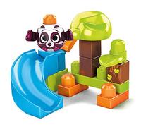 Mega Bloks First Builders Coucou Blocs Coffret Le Toboggan des Pandas, Jeu de Construction, 14 pièces, Jouet pour Enfant et bébé dès 1 an, GKX68, Multicolore
