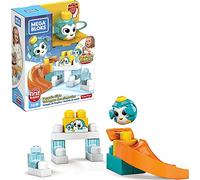 Mega Bloks First Builders Coucou Blocs Coffret Le Toboggan des Pingouins, Jeu de Construction, 14 Pièces, Jouet pour Enfant et Bébé dès 1 an, GKX67 Multicolore