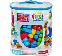 MEGA BLOKS – Jouet de construction DCH63, Sac bleu, 80 pièces, 1–5 ans