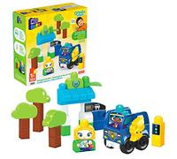 Mega Bloks First Builders Ville Verte, Bus électrique, Jeu de Construction, 36 pièces Dont Gros Blocs et 2 Personnages, pour Enfants et bébés dès 1 an, HDX90