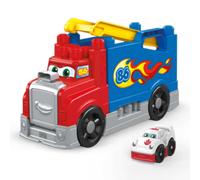 MEGA Bloks Mon Camion de Course, jeu de voiture et de blocs de construction, 15 pièces, jouet pour bébé et enfant de 1 à 5 ans, FVJ01