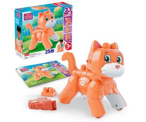 Mega BLOKS Fisher-Price Coffret de Blocs pour Tout-Petit Mon Chaton 3 en 1 à Construire, avec 25 pièces et Roues fonctionnelles, Renard et Lion à reconstruire, pour Enfants à partir de 3 Ans, JMK86