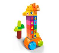 Mega Bloks La Girafe des Chiffres, jeu de blocs de construction, 30 pièces, jouet pour bébé et enfant de 1 à 5 ans, GFG19