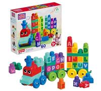 MEGA BLOKS Jeu de blocs de construction Le train des Lettres DXH35, 60 pièces, 1 à 5 ans