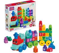 Mega Bloks Le Train des Lettres, Jeu de Blocs de Construction, 60 pièces, Jouet pour bébé et Enfant de 1 à 5 Ans, DXH35