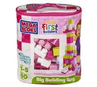 Mega Bloks Megabloks - 8328 - Jouet De Premier Age - First Builders - Sac Rose - 80 Briques - 08328U