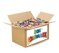 MEGA BOX 10 kg - Chocolats CÉLÉBRATIONS, KINDER, Oursons et Pâtes de Fruits | Box Gourmande - emballage individuel idéal pour la distribution en entreprises, CSE, associations et arbres de Noël