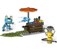 Mega Brands Construx Pokemon, Combat Grenousse Contre Dedenne, Jeu de Construction, 124 pièces, pour Enfant dès 6 Ans, GFV78 Multicolore