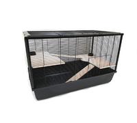 Mega Cage A Hamster Souris à Rongeur 100 x 54 X 61 CM Noir avec Accessoires