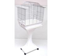 Mega cage Perruche canari avec support blanc