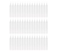 Mega Candles 48 pièces Bougies coniques droites blanches non parfumées Bougie en cire coulée à la main 5 pouces x 3/4 pouces Décoration de la mai