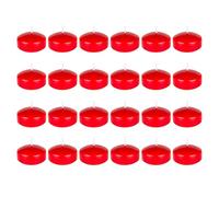 Mega Candles Lot de 24 bougies flottantes rouges non parfumées en cire de paraffine coulées à la main - 5,1 cm de diamètre - Décoration d'intérieur, réceptions de mariage, fêtes prénatales,
