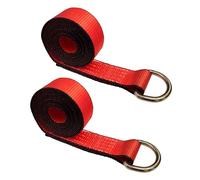 Mega Cargo Control Lot de 2 sangles lasso à anneau en D de 5,1 cm x 3 m et d'arrimage automatique pour élévateur de roue, remorque, dépanneuse