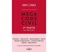 Méga Code civil 2021-2022, 2e partie - Collectif - Dalloz - broché - Etude