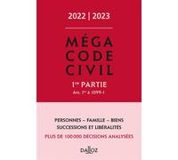 Méga Code civil 2022/2023, 1e partie - Collectif - Dalloz - broché - Etude