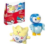 MEGA Coffret Pokémon Togepi et Tiplouf, jouet de construction avec figurines articulées, 41 pièces, 2 Poké Balls, pour enfants, JCT44