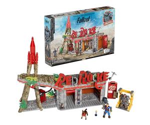 Mega Coffret Relais Routier Red Rocket Fallout, avec 824 éléments, 2 Personnages articulés et Accessoires, pour collectionneurs, HXT00