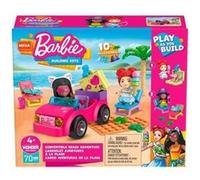 Mega Construx Coffret Barbie Aventures à la Plage – 70 pièces, 2 mini-figurines, dès 4 ans