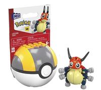 Mega Construx Pokemon Poke Ball et Figurine Ledyba à Construire, Jeu de Briques de Construction, 38 Pieces, pour Enfant das 6 Ans, HHL18