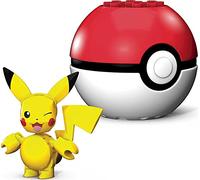 MEGA Construx Pokemon Poké Ball et Mini-Figurine Pikachu à Construire, Jeu de Briques de Construction, 16 pièces, pour Enfant dès 6 Ans, GKY69