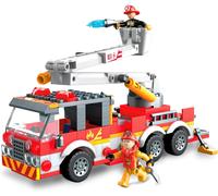 Mega Construx Wonder Builders Camion De Pompier À Assembler, Jeu De Construction, 244 Briques Et 2 Figurines, Pour Enfant Dès 5 Ans, Glk54, Multicolore