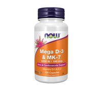 Méga D-3 & MK-7 5000 UI 180 Mcg 120 Caps Par Now Foods
