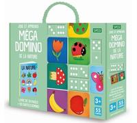 Sassi Junior – Méga Domino de la Nature – Livre de 10 pages et 55 cartes domino