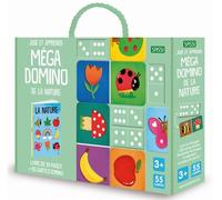 Sassi Junior – Méga Domino de la Nature – Livre de 10 pages et 55 cartes domino