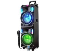 MEGA Enceinte Nomade 800W Inovalley MS01XXL-N avec USB Bluetooth, Effets LED, Microphone SONO KARAOKE DJ, avec Trolley