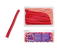 MEGA FOURRÉ FRAISE - bonbon type réglisse avec cœur fraise, texture moelleuse, goût fruité sucré, idéal enfants et pauses gourmandes