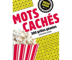 Méga grand - Mots cachés 300 grilles géantes - Stéphane Lepage - Bravo - broché - Livre-jeu