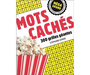 Méga grand mots cachés 300 grilles géantes - Stéphane Lepage - Bravo - broché - Livre-jeu