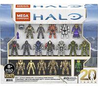 Quoersrti MEGA Halo 20th Anniversary Character Pack Halo Infinite Construction Set de Construction Jouets pour Garçons [Amazon Exclusive]