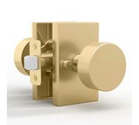 Mega Handles Bouton de porte pour couloir, placard et salle de bain - Design réversible et robuste - S'adapte à toutes les tailles de porte standard - Vis incluses - Laiton satiné