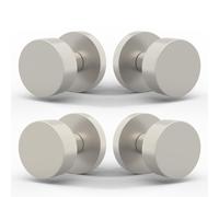 Mega Handles Buena Lot de 4 boutons de porte factices robustes, non tournants, en nickel satin, pour placard et portes franaises, un seul ct,