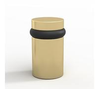 Mega Handles Butée de porte au sol - Butée de porte dorée rapidement installée - Protection murale des boutons de porte, butée de porte avec matériel de montage inclus - Laiton satiné (lot de 1)