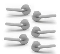 Mega Handles Ronn Lot de 6 poignes de porte factices chromes robustes, non tournantes, pour placard et portes franaises, un seul ct, s'adapt