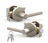 Mega Handles Ronn Poigne de porte d'entre ronde robuste avec levier de verrouillage pour portes gauchers ou droitiers, leviers de porte intrie